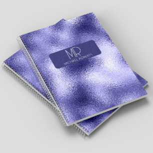 Modern Simple minimalist purple foil Metallic Notebook