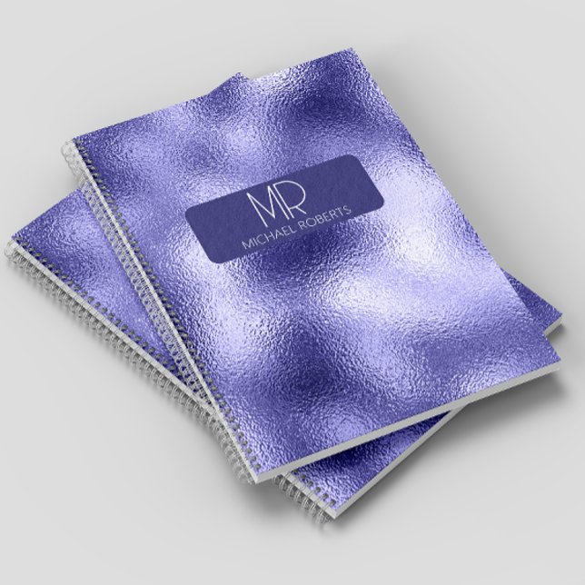 Modern Simple minimalist purple foil Metallic Notebook (Creator Uploaded)