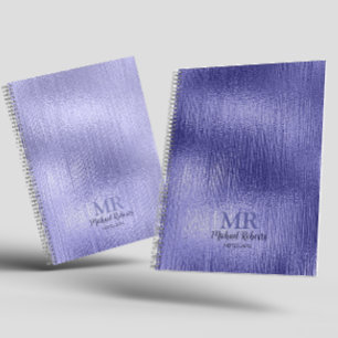 Modern Simple minimalist purple foil Metallic Notebook