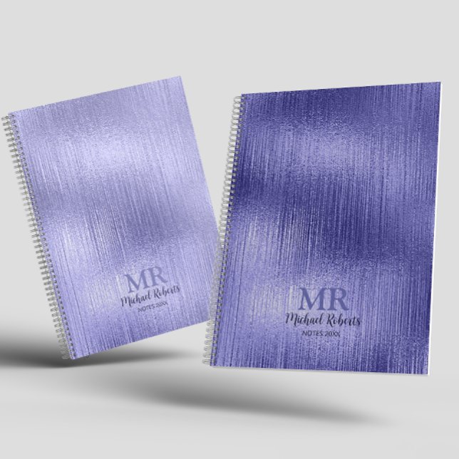 Modern Simple minimalist purple foil Metallic Notebook (Creator Uploaded)