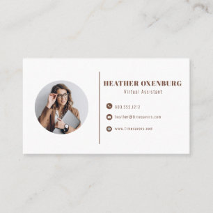 Modern Simple Minimalist QR Code Social Media Business Card