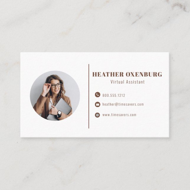 Modern Simple Minimalist QR Code Social Media  Business Card (Front)