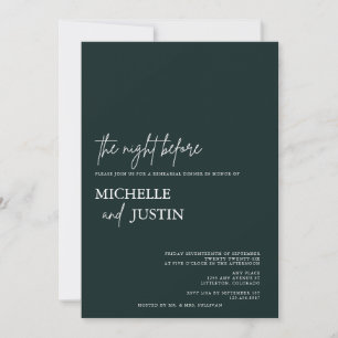  Modern Simple Minimalist Rehearsal Dinner  Invita Invitation