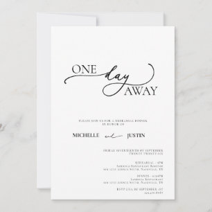 Modern Simple Minimalist Rehearsal Dinner Invita Invitation