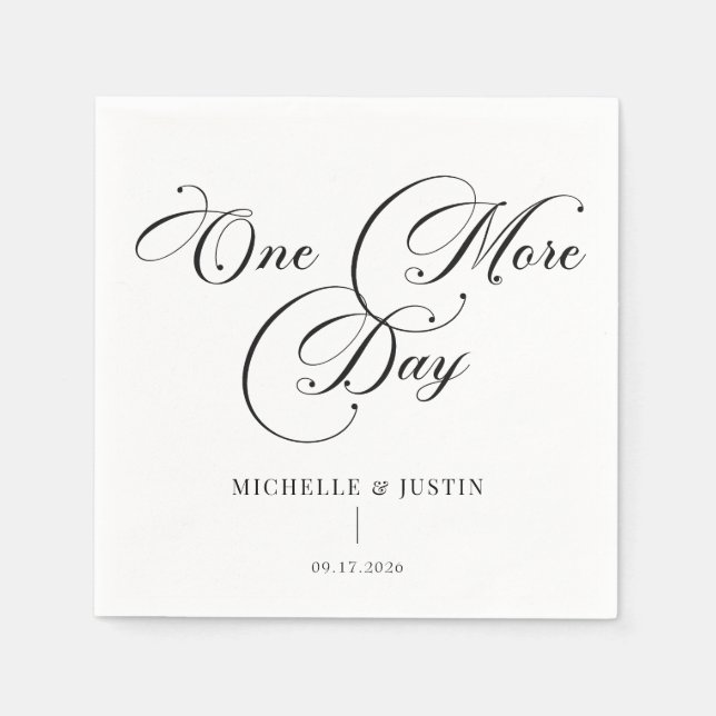  Modern Simple Minimalist Rehearsal Dinner   Napkin (Front)