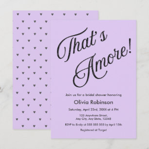 Modern Simple Minimalist That's Amore BridalShower Invitation