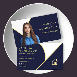 Modern Simple Minimalist Transparent Photo & Logo Business Card