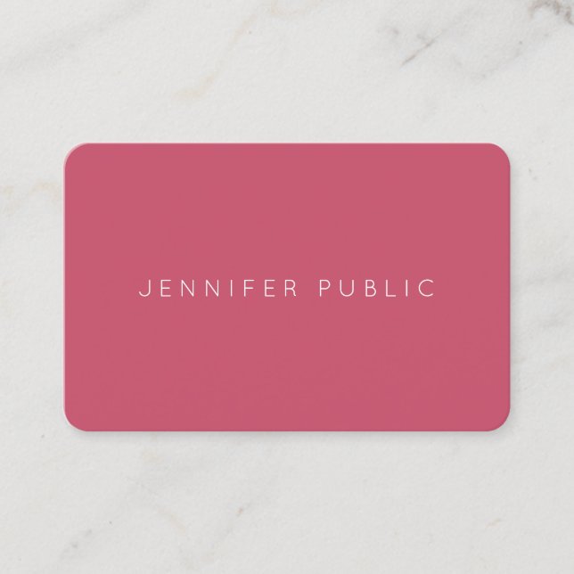 Modern Simple Minimalist Trend Colours Template Business Card (Front)