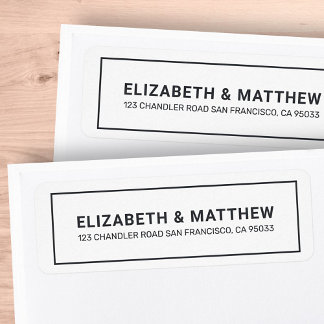 Modern Simple Minimalist Typography Return Address
