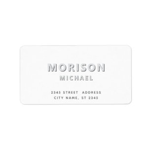 Modern simple minimalist typography white label