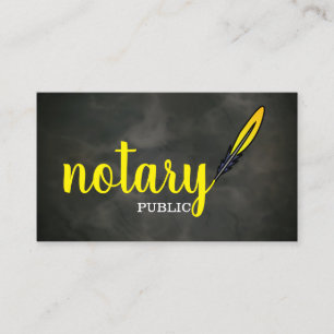 Modern Simple Mobile Notary Public Elegant Script Business Card