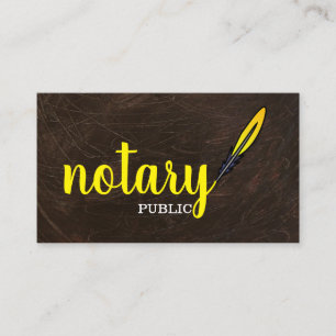 Modern Simple Mobile Notary Public Elegant Script Business Card