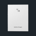 Modern Simple Monogram Initial Notepad<br><div class="desc">Modern Simple Monogram Initial Notepad</div>