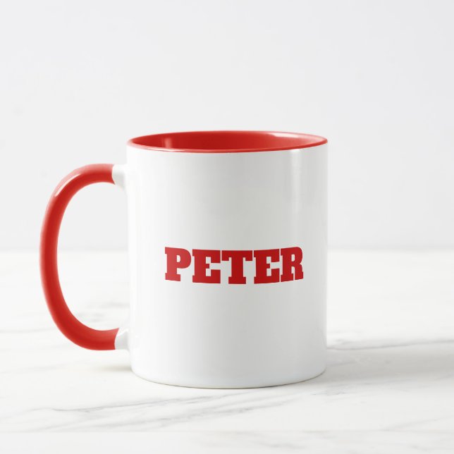 Modern Simple Monogram personalised custom name Mug (Left)