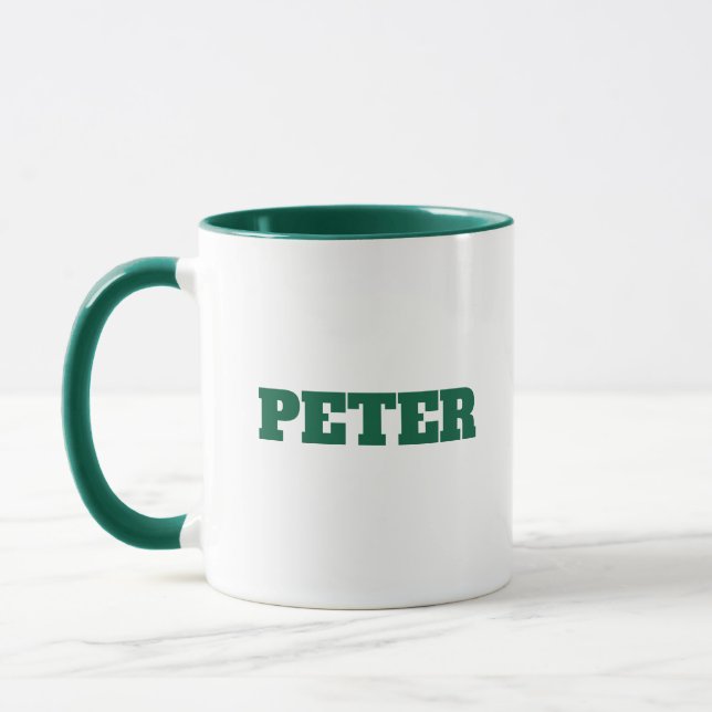 Modern Simple Monogram personalised custom name Mug (Left)