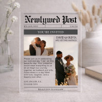 Modern Simple Newspaper Wedding