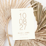 Modern Simple Non Photo Wedding Save The Date<br><div class="desc">Modern wedding save the date featuring simple date design and minimalist style.</div>