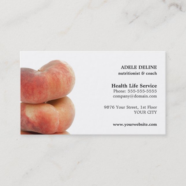 Modern Simple Nutritionist Business Card (Front)