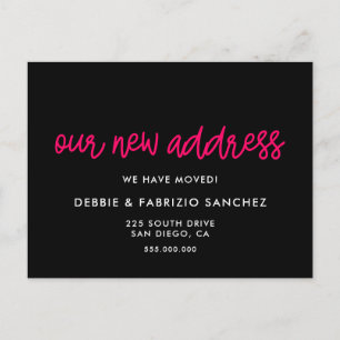Modern & simple Our new address Postcard