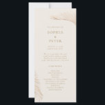 Modern Simple Palm Leaves Ceremony Program<br><div class="desc">Designed to coordinate with our Palm Leaves,  this modern and simple ceremony program features palm leaves with a clean layout. For more advanced customisation of this design,  e.g. changing layout,  font or text size please click the "CUSTOMIZE" button above. Please contact me for any questions!</div>