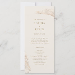 Modern Simple Palm Leaves Ceremony Program