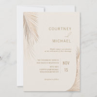 Modern Simple Palm Leaves Wedding