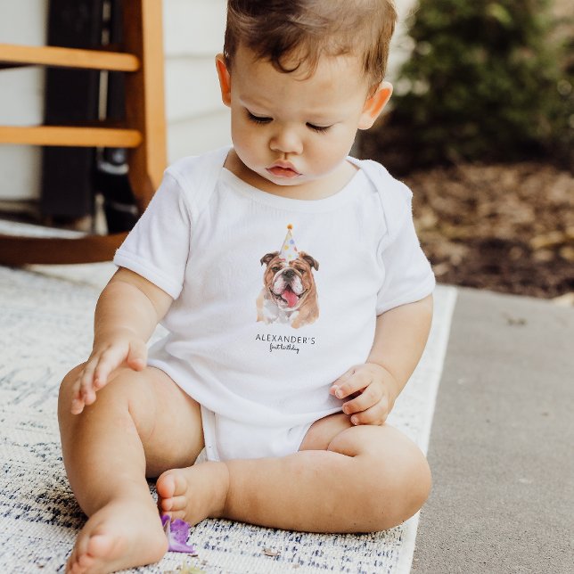 Modern Simple Party Animal 1st Birthday Baby Bodysuit (Creator Uploaded)