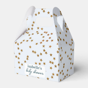 Modern Simple Pastel Blue Gold Star Favour Box