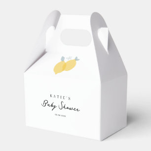 Modern Simple Pastel Citrus Lemons Baby Shower  Favour Box
