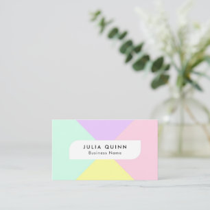 Modern Simple Pastel colors Business Card