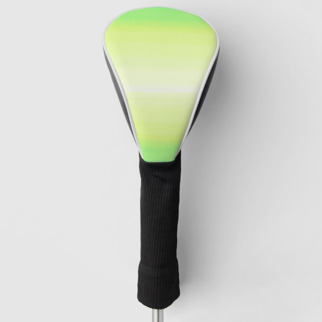 Modern Simple Pastel Green blue Colourful Gradient Golf Head Cover (Front)