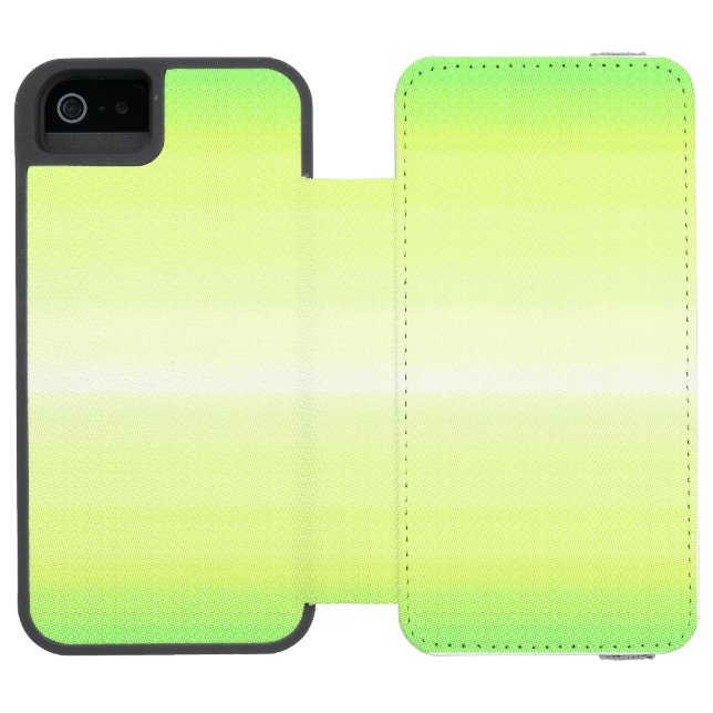 Modern Simple Pastel Green blue Colourful Gradient Incipio iPhone Wallet Case (Folio Open)