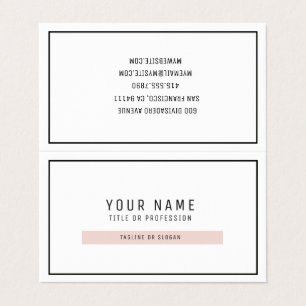 Modern Simple Pastel Pink & Black Business Cards