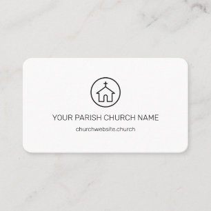 Modern Simple Pastor Religious Church Business Card