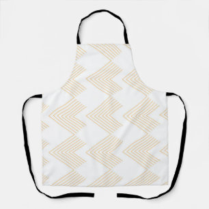 Modern, simple pattern of chevron arrow shapes apron