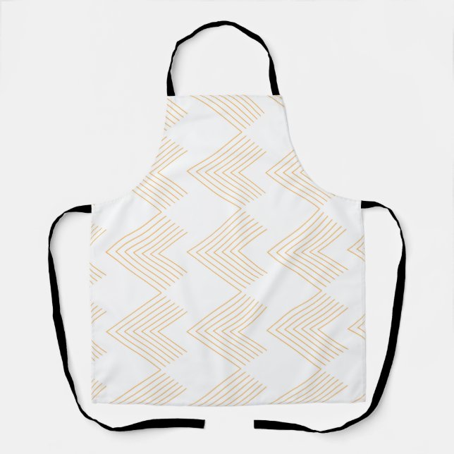 Modern, simple pattern of chevron arrow shapes apron (Front)