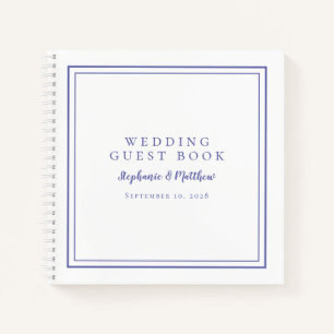 Modern Simple Periwinkle Wedding Budget Guest Book