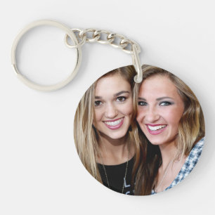 Modern Simple Personalised Best Friend Photo Key Ring