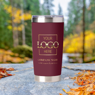 Modern Simple Personalised Company Logo Branded Insulated Tumbler