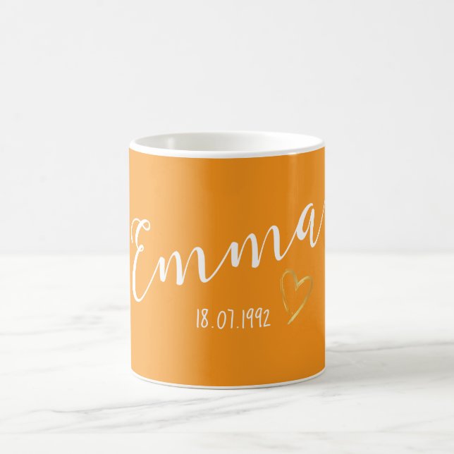 Modern Simple Personalised Gift Name  Coffee Mug (Center)