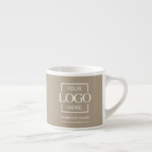 Modern Simple Personalized Company Branding Logo Espresso Cup