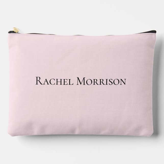 Modern Simple Personalized Name Accessory Pouch (Front)