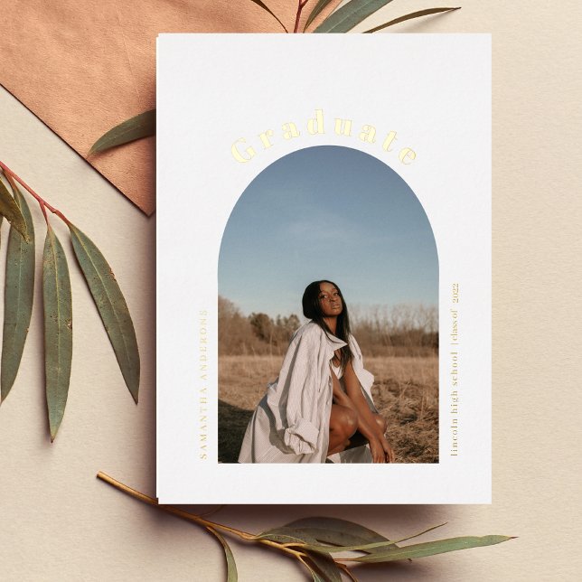 Modern Simple Photo Arch Graduate Real Foil (Creator Uploaded)