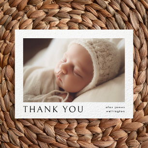 Modern Simple Photo Baby Name Birth Announcement Postcard