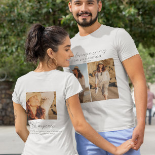 Modern & Simple Photo Collage Funeral T-Shirt