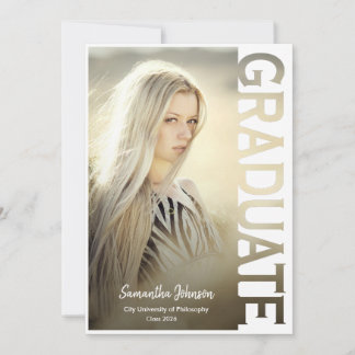 Modern Simple Photo Graduation Announcement