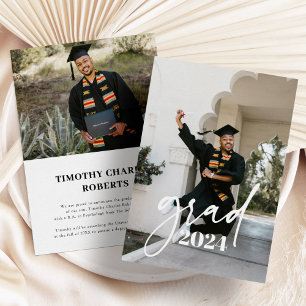 Modern Simple Photo Graduation Announcement