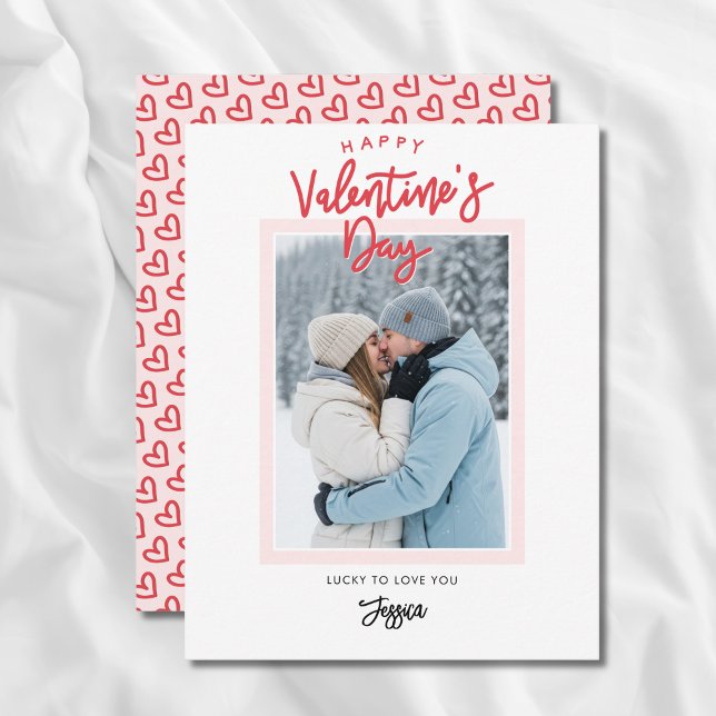 Modern Simple Photo Happy Valentine's Day Card (Creator Uploaded)