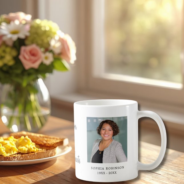 Modern Simple Photo Memorial Keepsake  Coffee Mug (Creator Uploaded)
