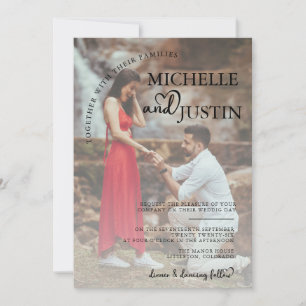 Modern Simple Photo Minimalist Wedding Invitation